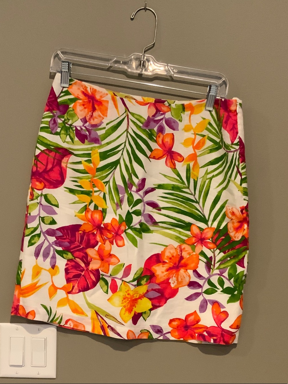 Tommy Bahama White Tropical Floral Mini Skirt